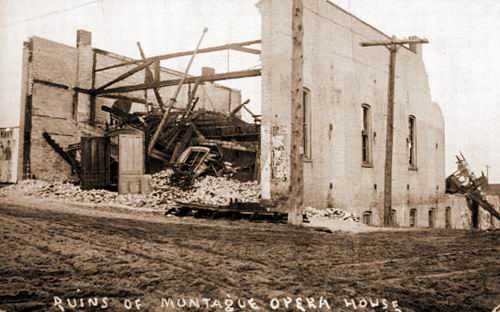 Montague Opera House - Old Post Card (newer photo)